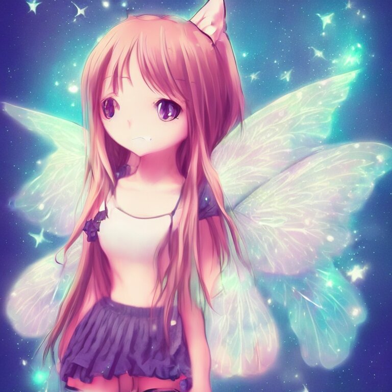 anime girl fairy wings