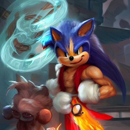 Sonic the Hedgehog fanart, deviantart., Stable Diffusion