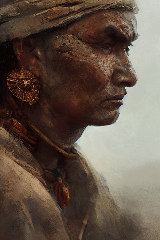 Lexica - Aztec citizen, close - up portrait, poor, intricate, elegant ...