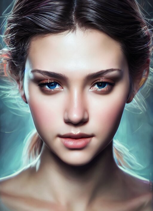Lexica - Photo of a gorgeous young woman in the style of stefan kostic ...