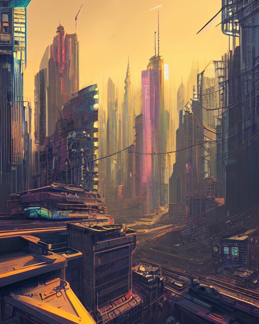 Lexica - Beautiful Painting Of A Cyberpunk New York Inspired By 