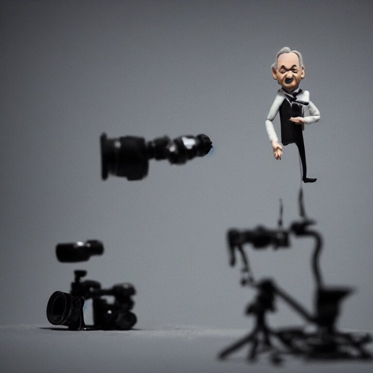 a cinematic film still of a claymation stop motion film starring ...