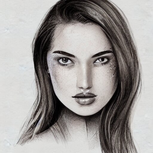 Lexica - Beautiful young woman whole body with light freckles artist sketch