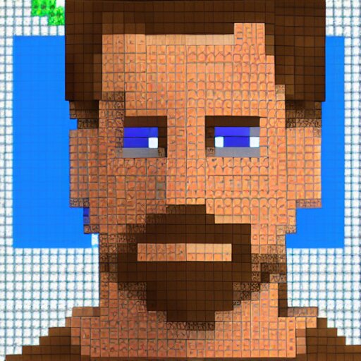 gigachad,minecraft art Arthub.ai