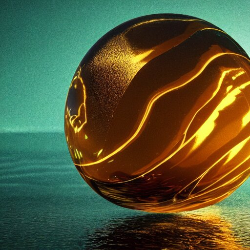 Lexica - Tilt shift sphere leaf underwater huge light intricate ...