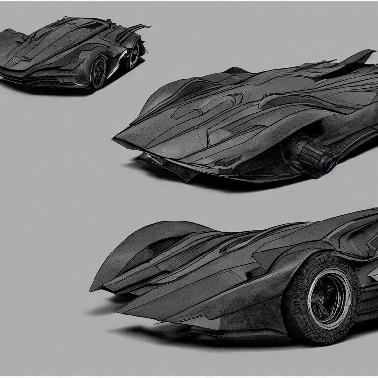 technical drawings of the batmobile as done by leonardo davinci ...