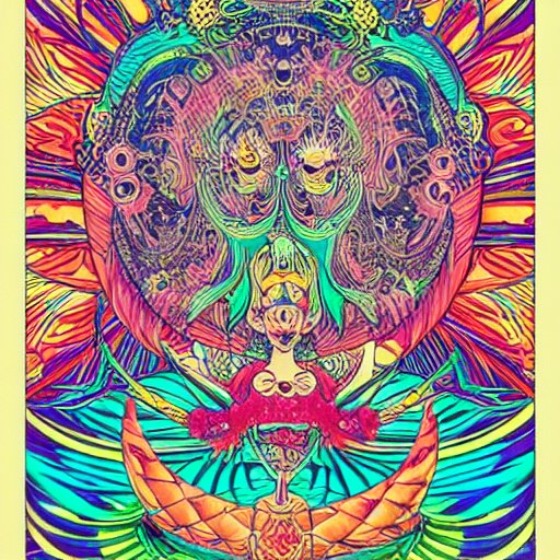 hatsune miki, intricate, amazing line work, cosmic, psychedelic ...