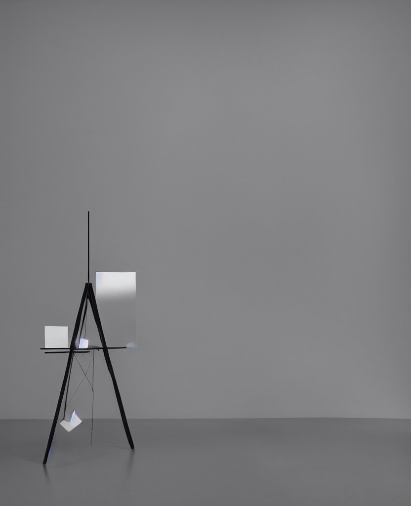 Lexica - A minimal studio packshot of an upside - down readymade object ...