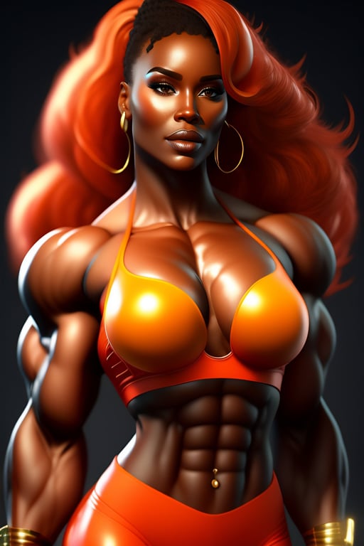 Lexica - a female werewolf with muscle