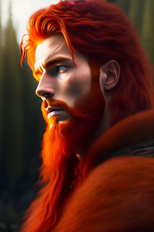 redhead viking art