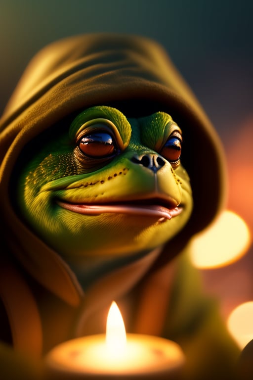 Pepe the frog as a chad meme, hyperrealistic, 8k