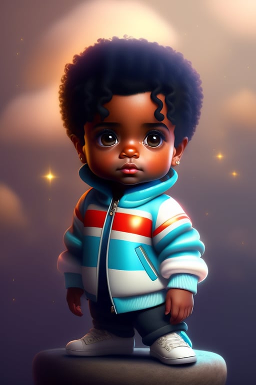 Black Baby Boy Cartoon