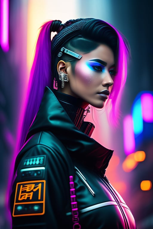 Lexica - in realistic cyberpunk outfit