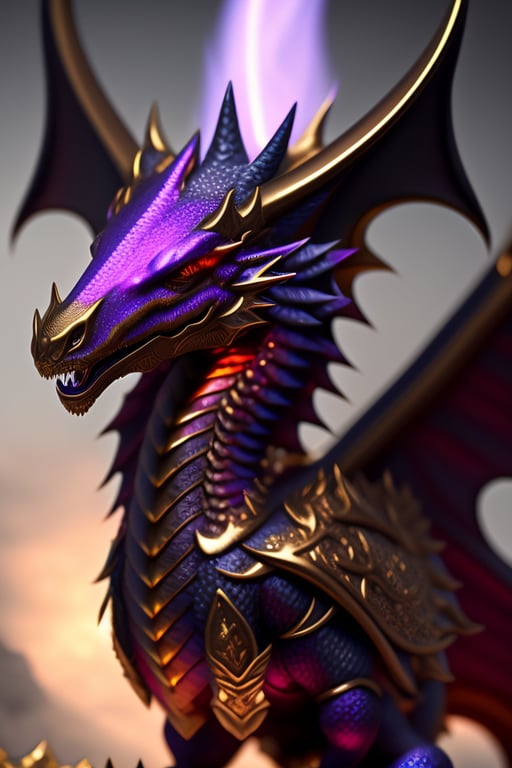 really cool purple dragons