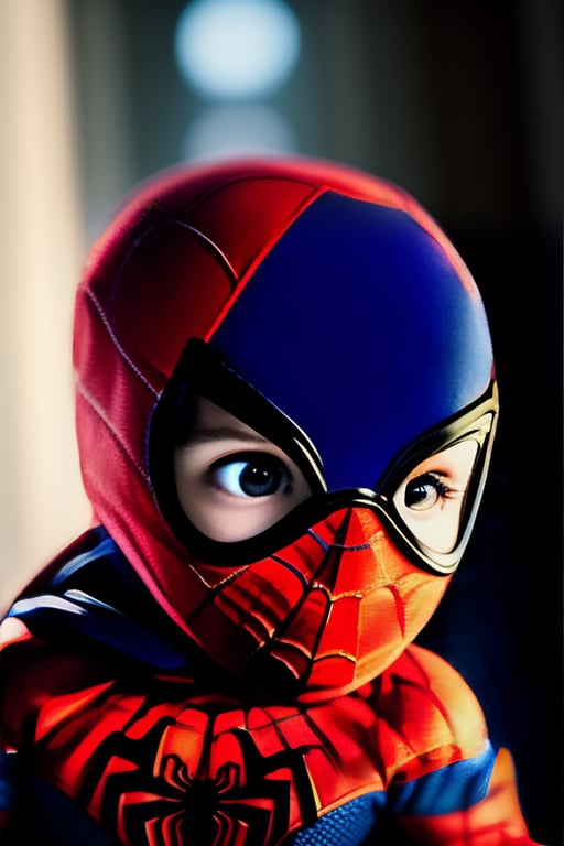Lexica - cute baby spider man