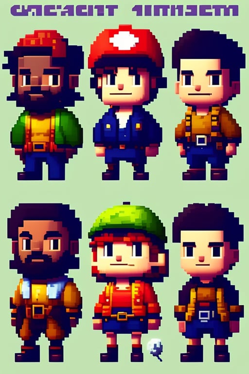 8 bit characters sprite