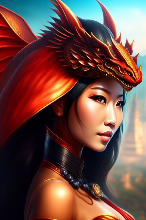Woman Dragon Girl