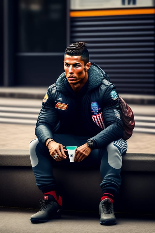 Lexica - Cristiano Ronaldo, captain america, hiphop streetwear drip