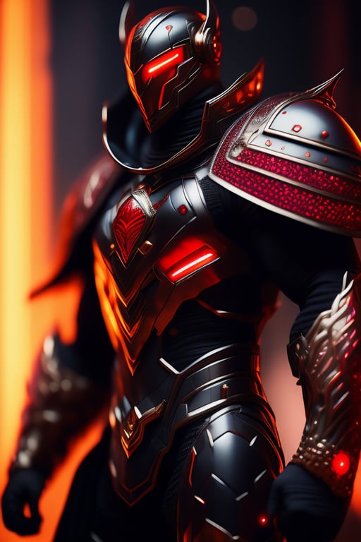 - black and red armor
