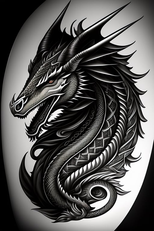 Dragon tattoo surely attracts attention and stimulates your imagination. The related image will surprise you and make you feel more exciting than ever.)