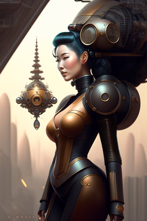 steampunk cyborg female