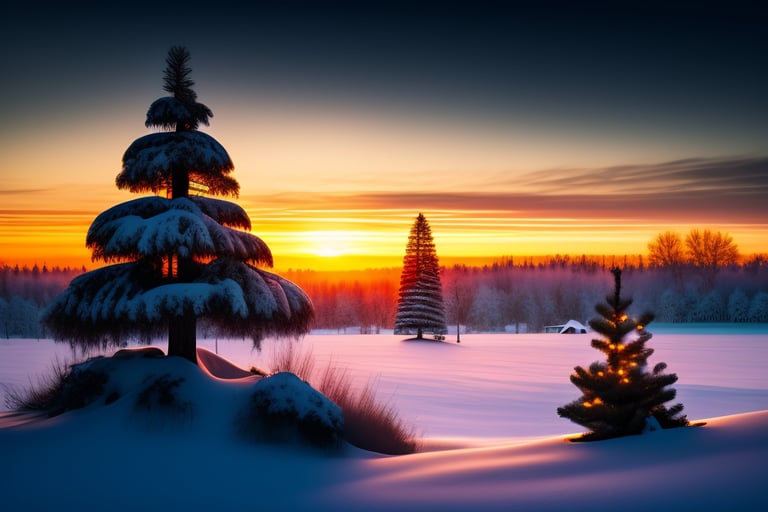 christmas winter landscape
