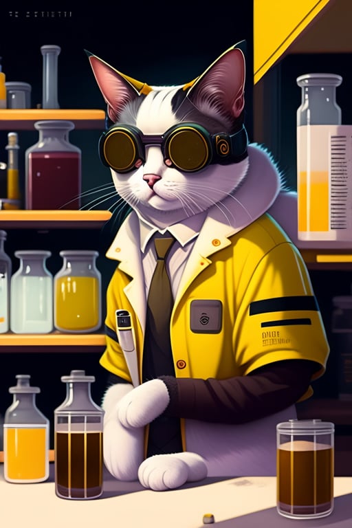 Lexica - A cat dressed as an international police officer with a cartoon  design