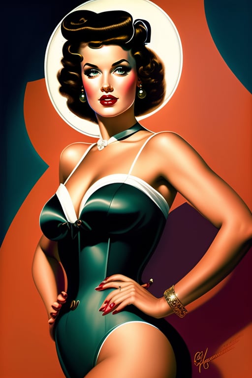 pin up girl cartoon