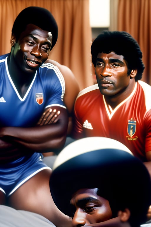 Lexica - Pele and Maradona in Heaven