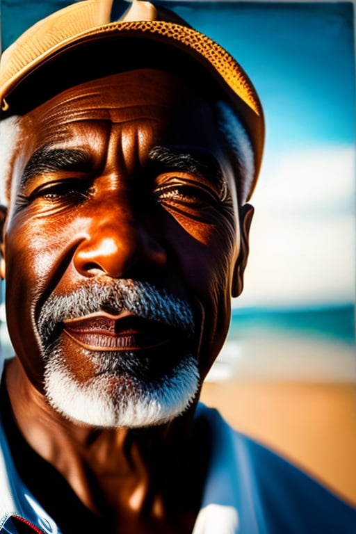 smiling old black man