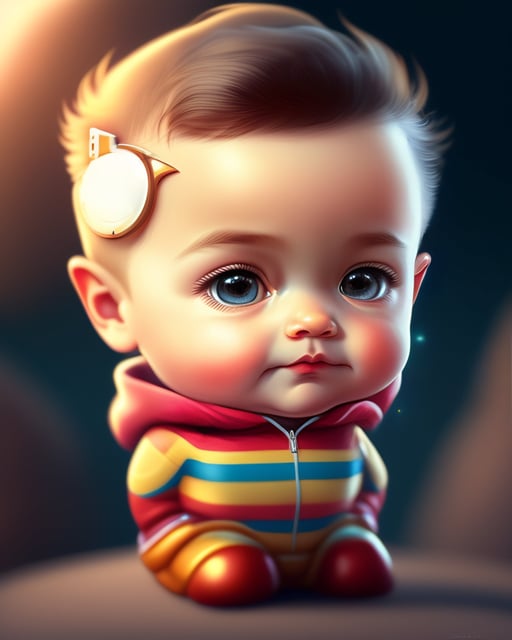 Lexica - cute and adorable cartoon shahrukh khan baby