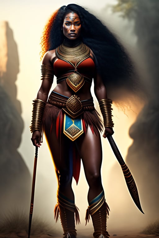 african warrior woman art