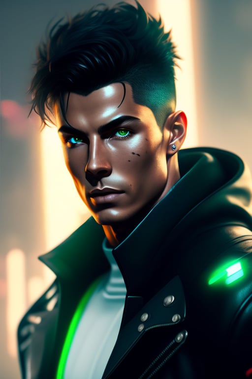 cyberpunk male portrait