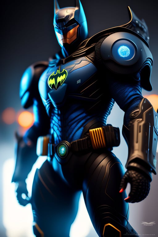 Lexica - batman wearing techno suit