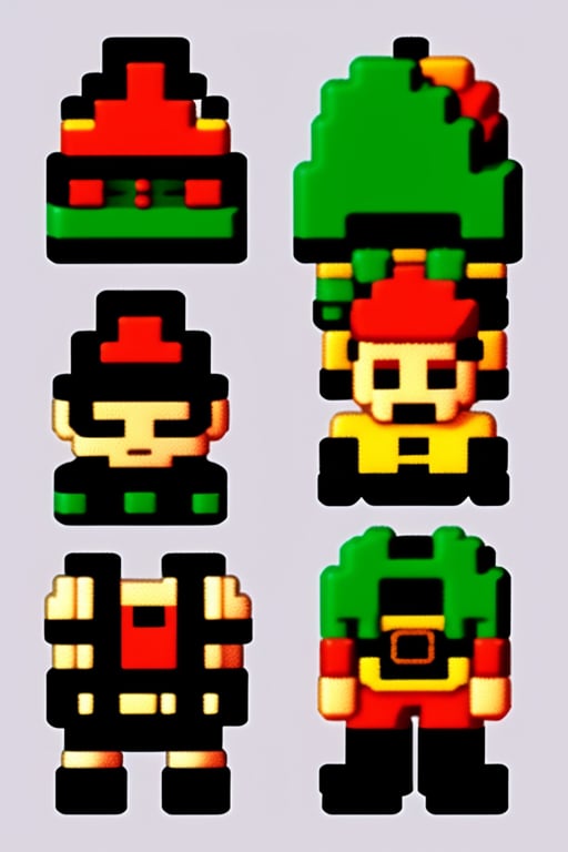 luigi 8 bit sprite