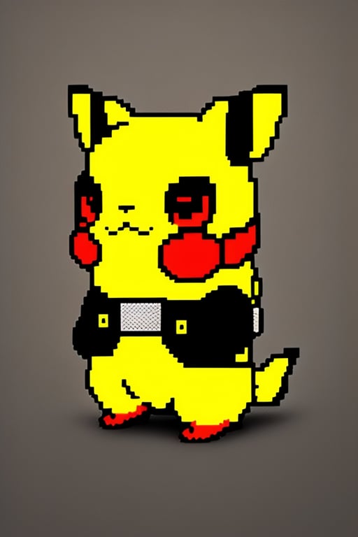 8 bit pikachu minecraft grid