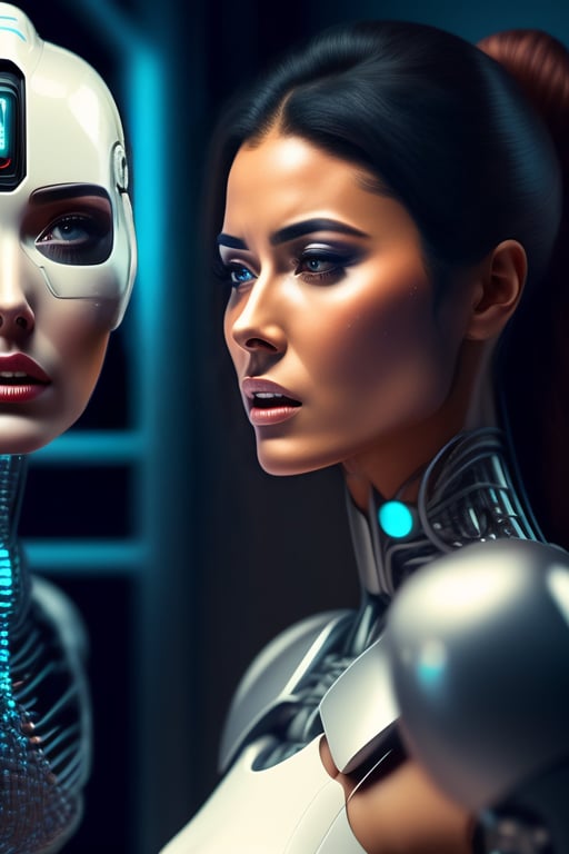 Dårlig faktor frakobling Kondensere Lexica - portrait photo of a beautiful cyborg robot girl