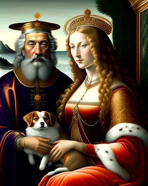 Renaissance King And Queen Painting