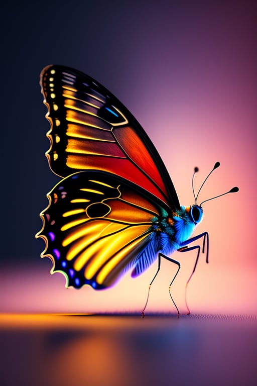 Colorful Butterfly Wings Close Up