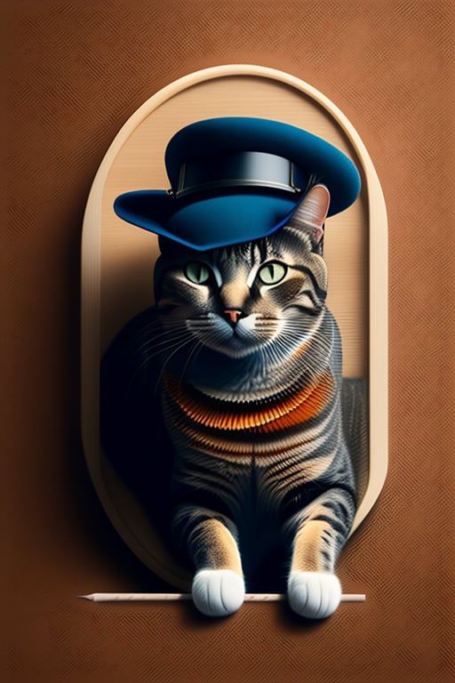 Lexica - A cat dressed as an international police officer with a cartoon  design