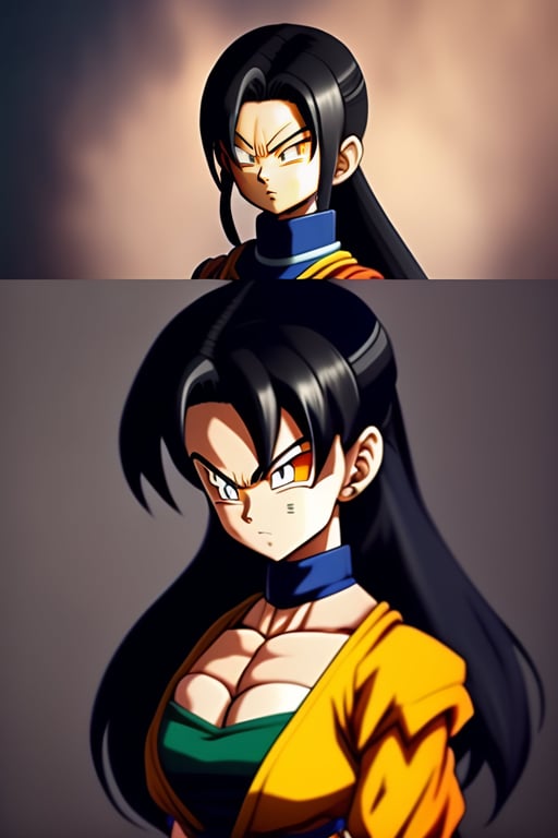 Lexica - goku from dragon ball z as a android in battle with gohan from  dragon ball z gt