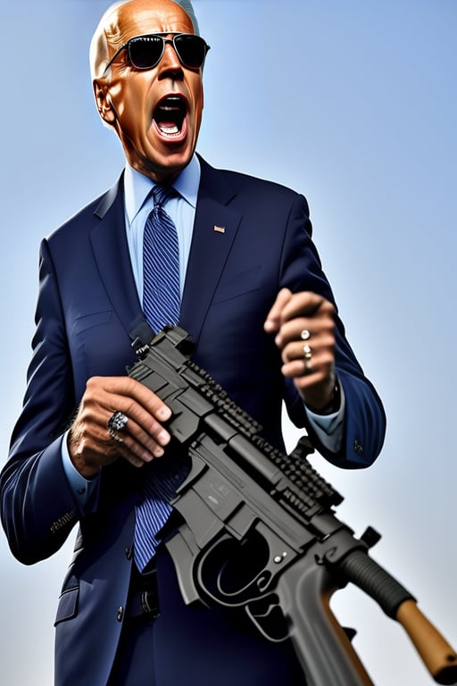Obama Holding Gun