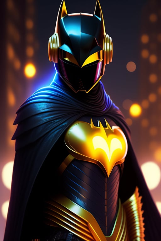 Lexica - portrait of batman with a daft punk helmet