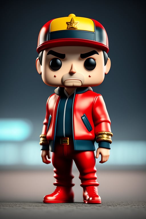 Lexica - Cristiano Ronaldo brutal character in the jacket, 3d render funko  pop