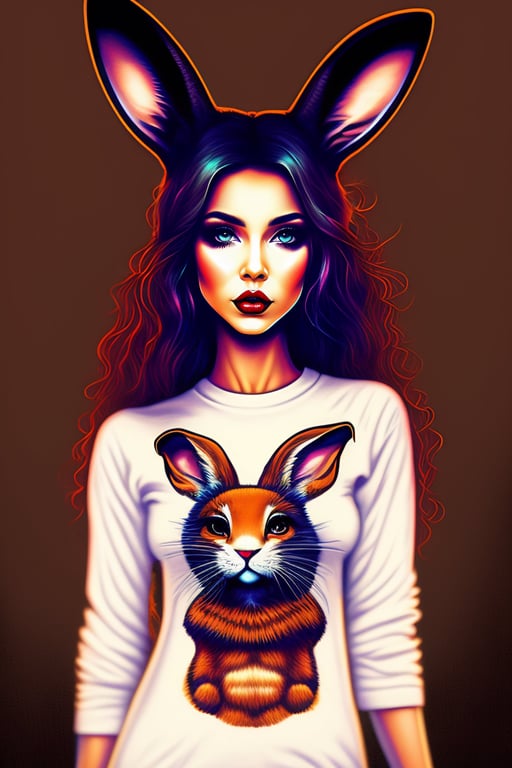 Lexica - beautiful rabbit woman