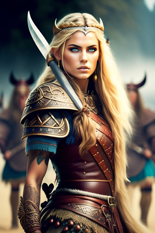 Viking Warrior Woman Art