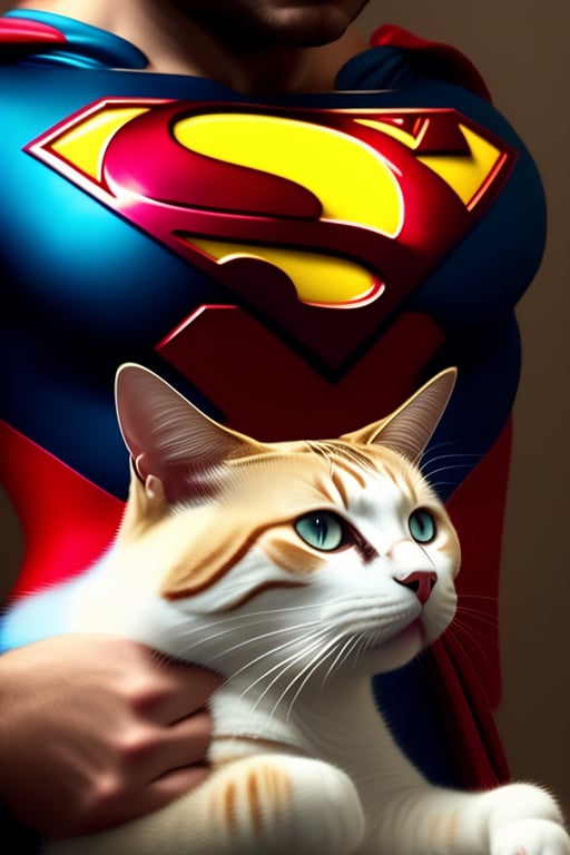 Lexica - Strong cat man like superman