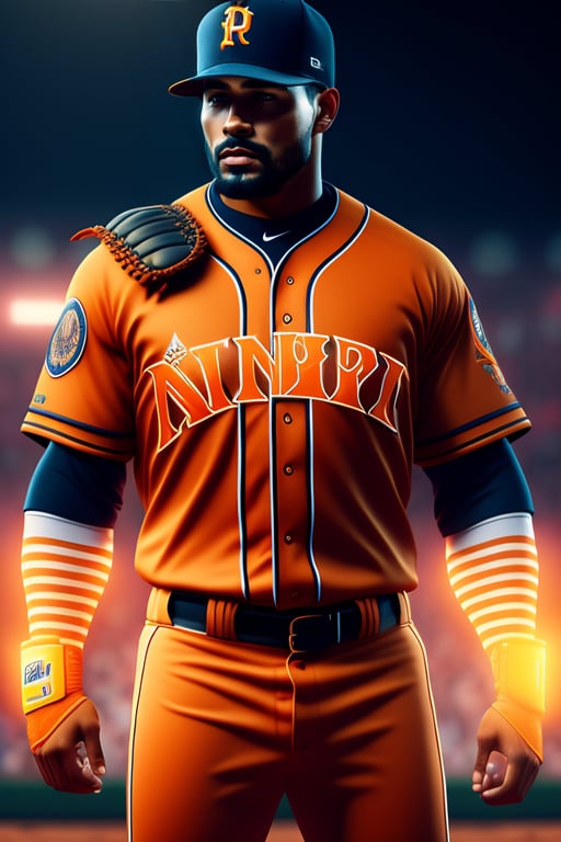 all orange baseball uniforms