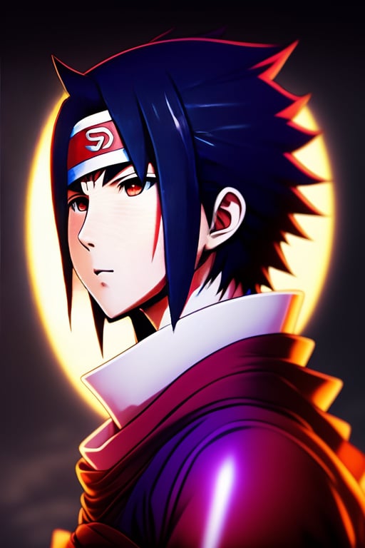 Lexica - Sasuke uchiha from Naruto ,anime style, octane rendering