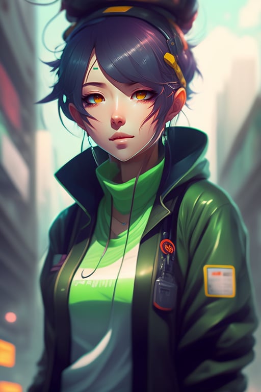 Lexica - hacker girl by sakimichan